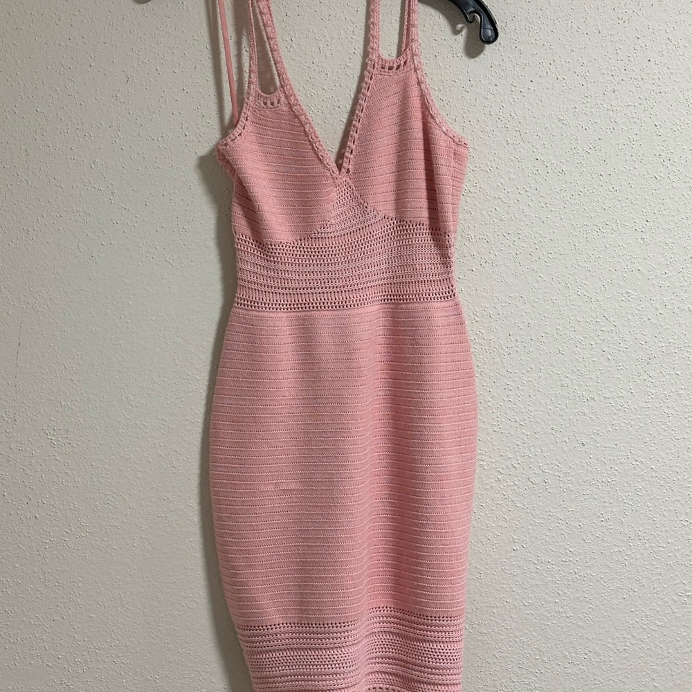 Torn By Ronny Kobo Women's Mira Knit Dress, pink rose size Medium. - Picture 6 of 6
